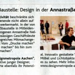 Aachener Zeitung features our design show*
